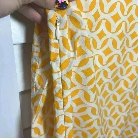 Peter Millar V-Neck 3/4 Sleeve Top Size Small Orange/White - Picture 7 of 8